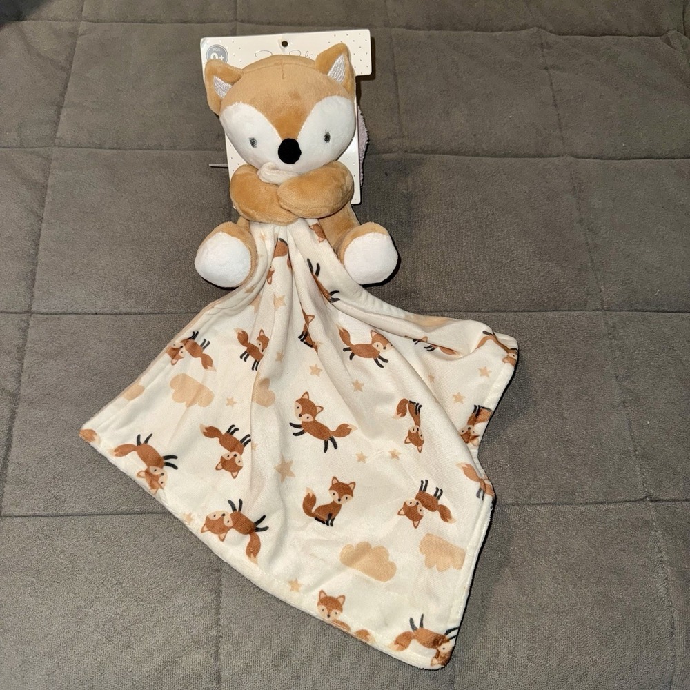 Plush Fox Baby Lovey Security Blanket Rene Rofe Stuffie NWT
